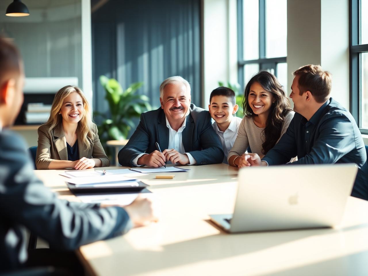 Demetrius meeting with clients